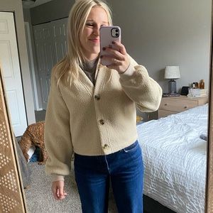 Teddy Cropped Cardigan